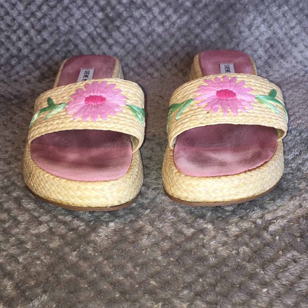 Steve Madden Espadrille Platform Flower Sandals - Picture 4 of 8
